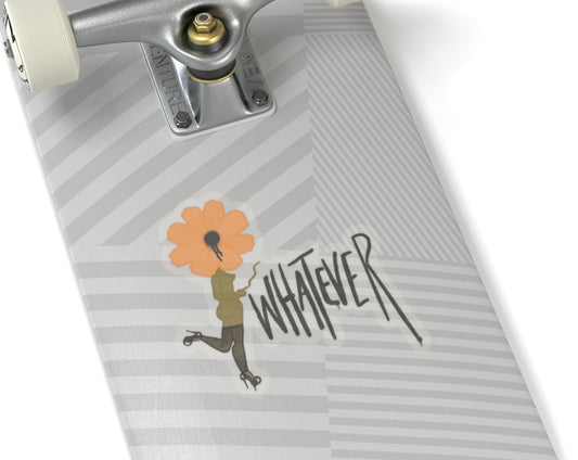 flower girl sticker on skateboard